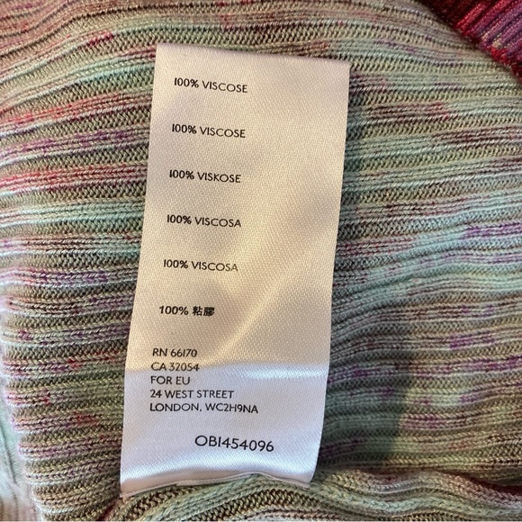 Free People Cherie ribbed v neck sweater in wine abstract swirl paisley print - Picture 8 of 8